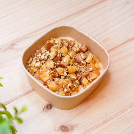 Aveia de Maçã Assada com Crumble de Nozes e Mel